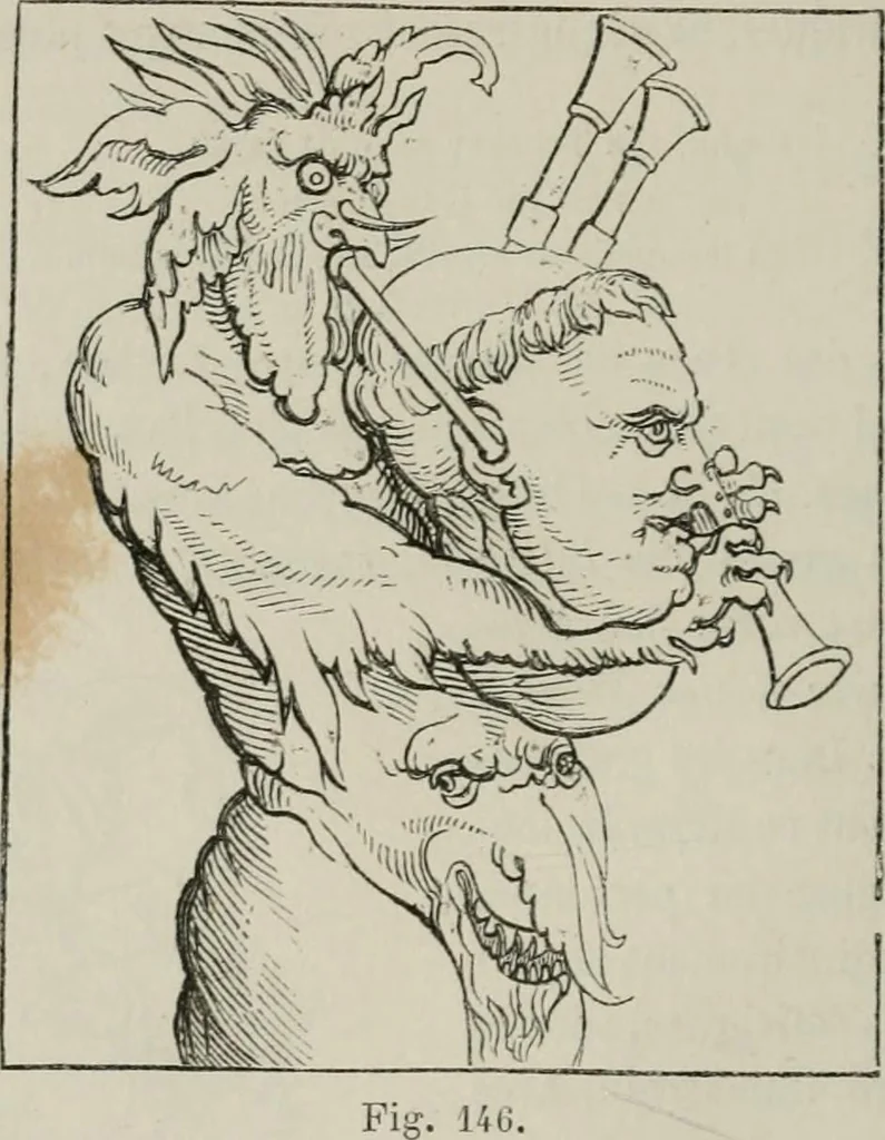 An illustration from Histoire de la caricature et du grotesque dans la littérature et dans l'art, 1875, leaf 267