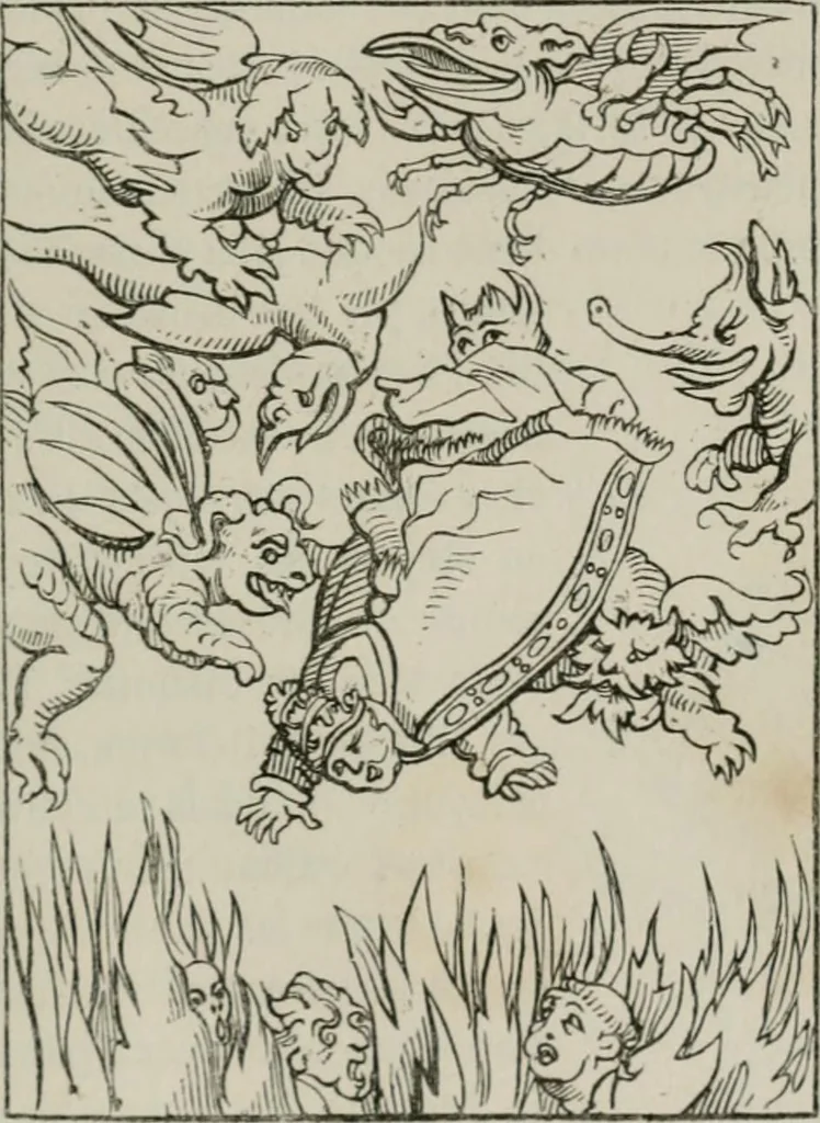 An illustration from Histoire de la caricature et du grotesque dans la littérature et dans l'art, 1875, leaf 268