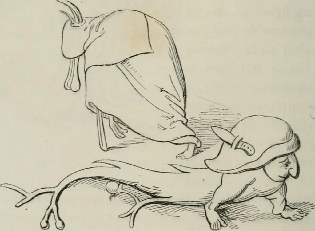 An illustration from Histoire de la caricature et du grotesque dans la littérature et dans l'art, 1875, leaf 305