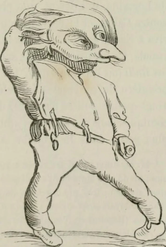 An illustration from Histoire de la caricature et du grotesque dans la littérature et dans l'art, 1875, leaf 314