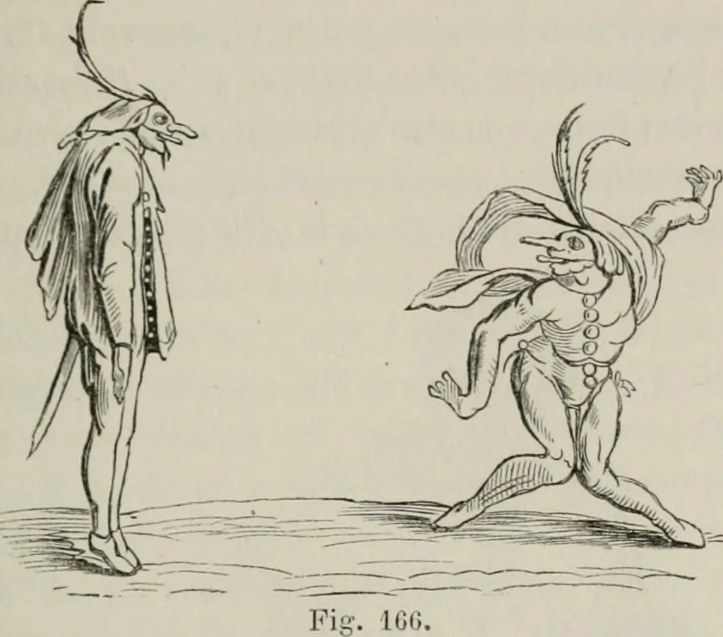 An illustration from Histoire de la caricature et du grotesque dans la littérature et dans l'art, 1875, leaf 316