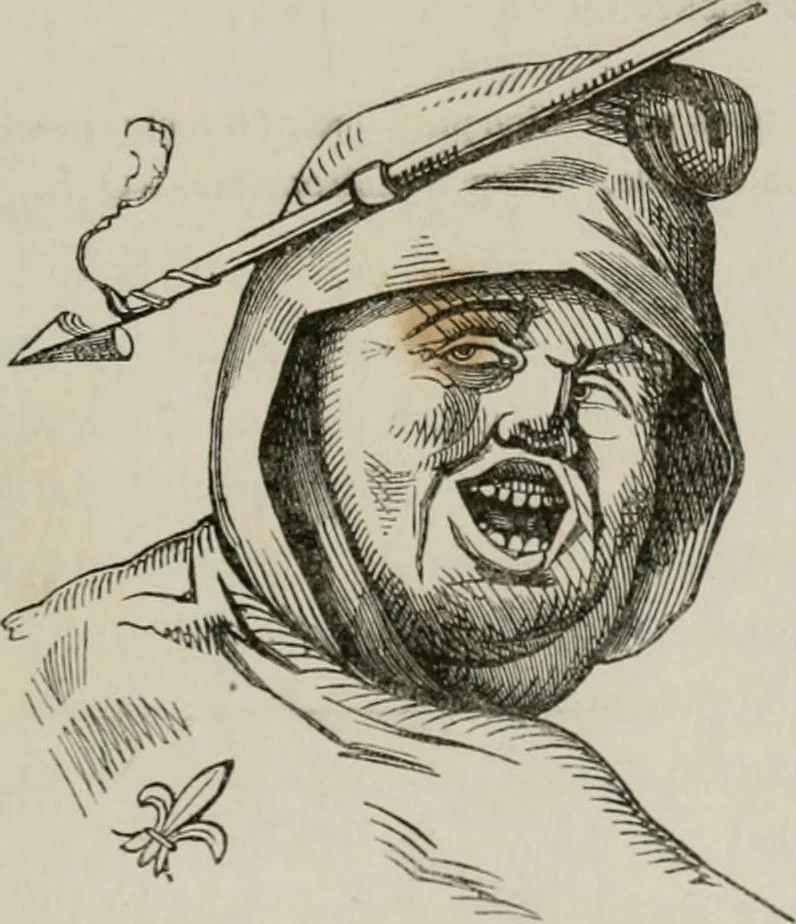 An illustration from Histoire de la caricature et du grotesque dans la littérature et dans l'art, 1875, leaf 366