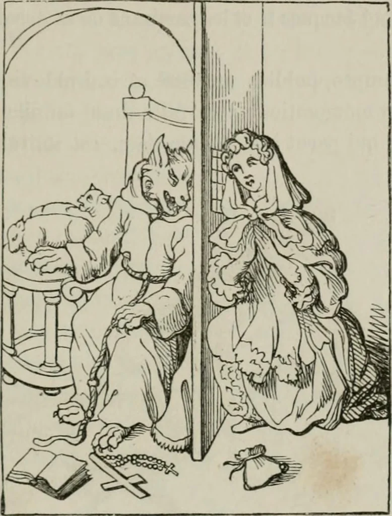 An illustration from Histoire de la caricature et du grotesque dans la littérature et dans l'art, 1875, leaf 412
