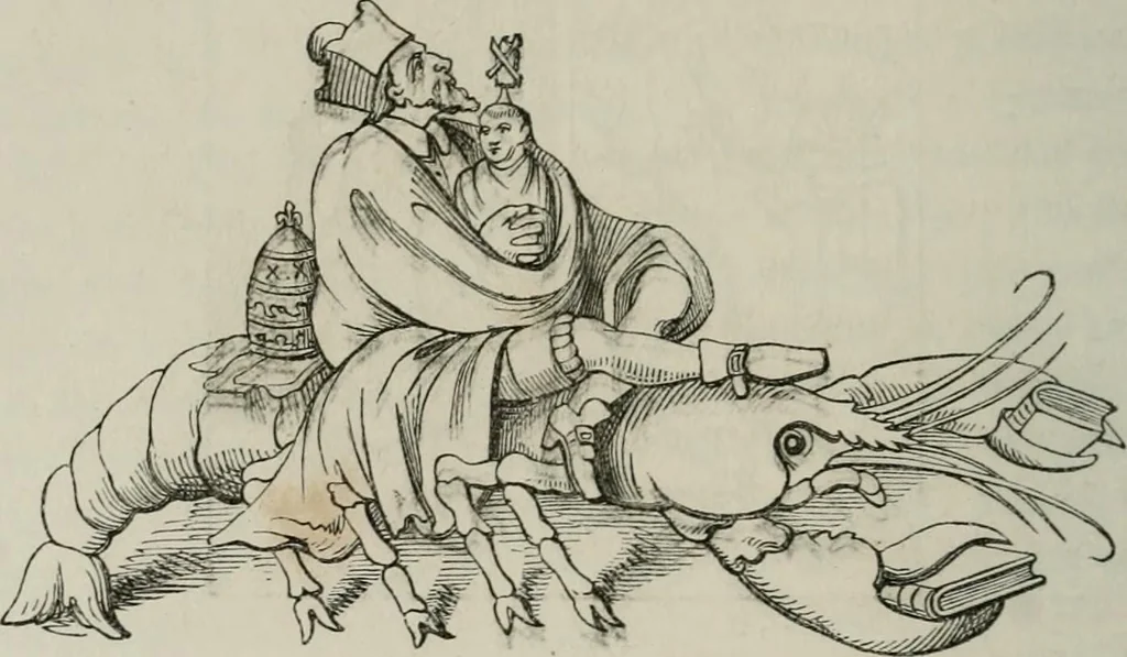 An illustration from Histoire de la caricature et du grotesque dans la littérature et dans l'art, 1875, leaf 413