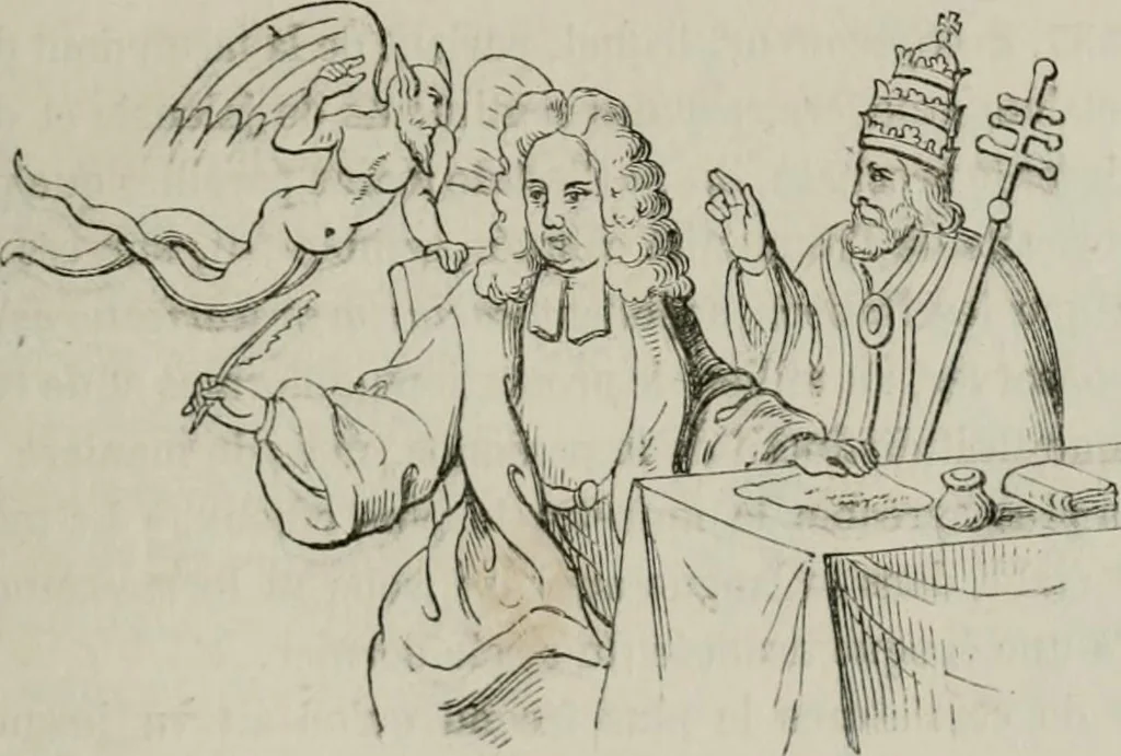 An illustration from Histoire de la caricature et du grotesque dans la littérature et dans l'art, 1875, leaf 418