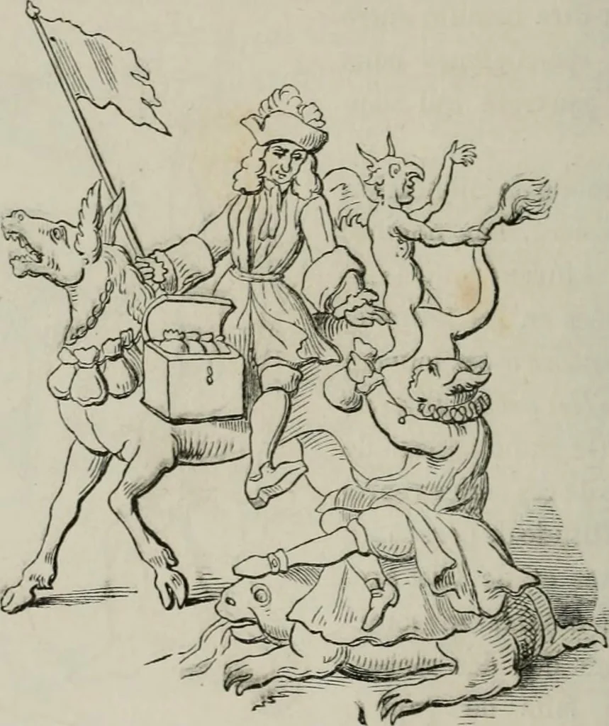 An illustration from Histoire de la caricature et du grotesque dans la littérature et dans l'art, 1875, leaf 421