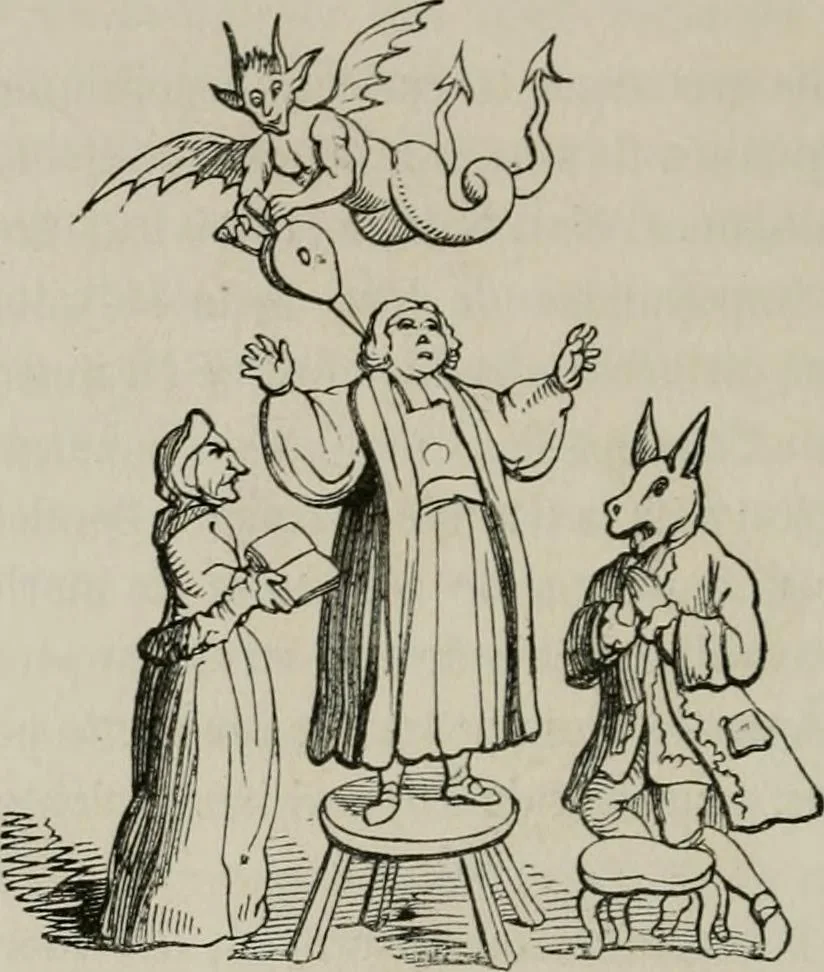 An illustration from Histoire de la caricature et du grotesque dans la littérature et dans l'art, 1875, leaf 435