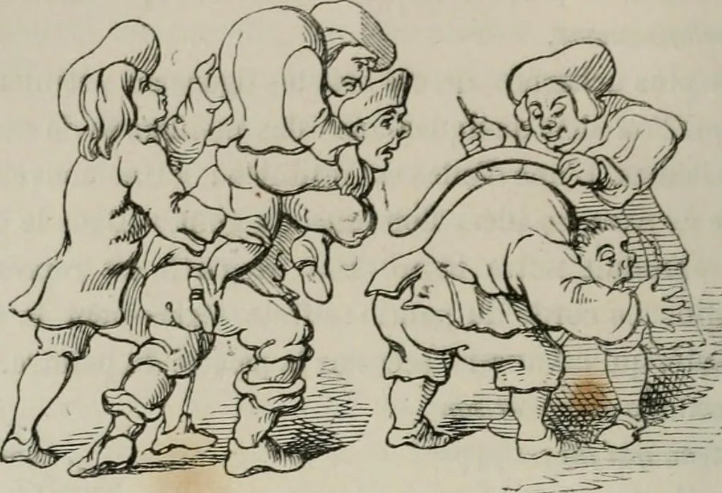 An illustration from Histoire de la caricature et du grotesque dans la littérature et dans l'art, 1875, leaf 445