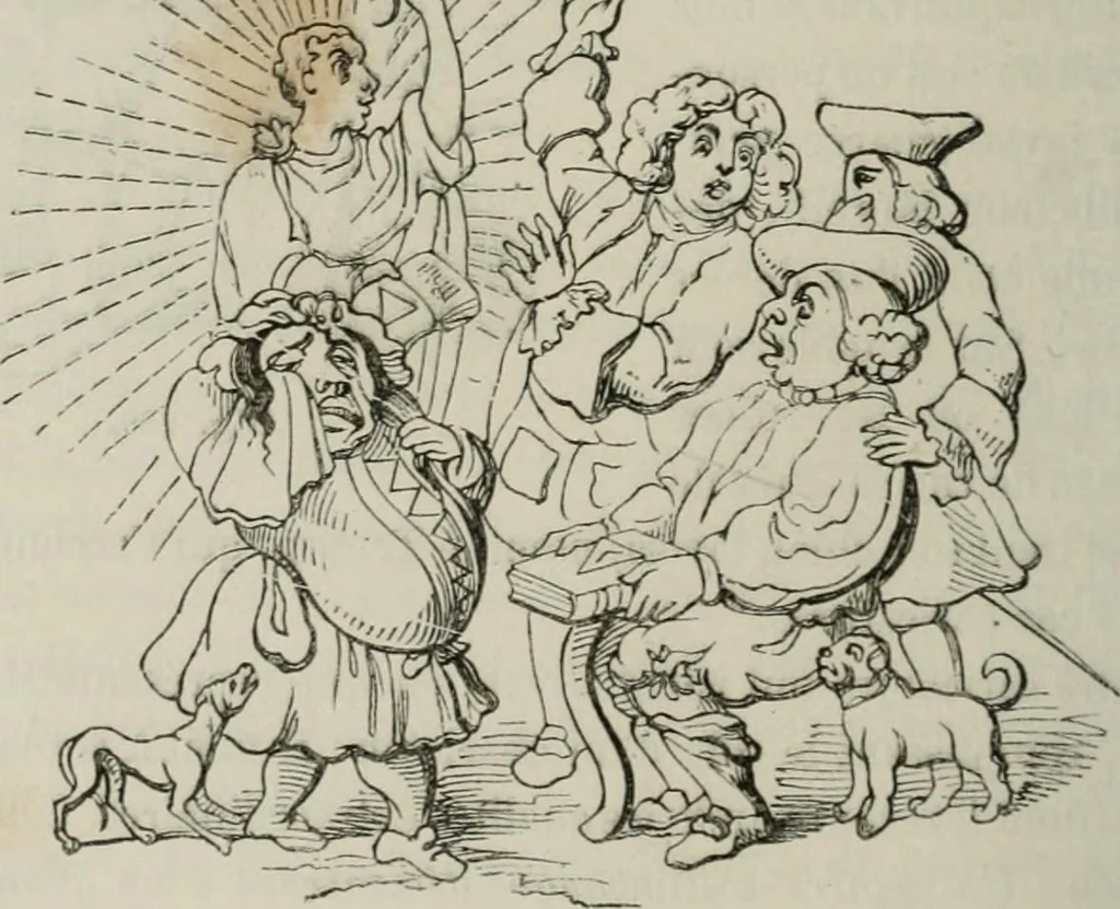 An illustration from Histoire de la caricature et du grotesque dans la littérature et dans l'art, 1875, leaf 445