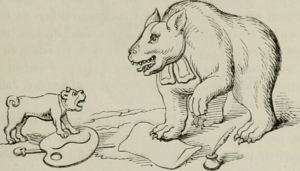 An illustration from Histoire de la caricature et du grotesque dans la littérature et dans l'art, 1875, leaf 450