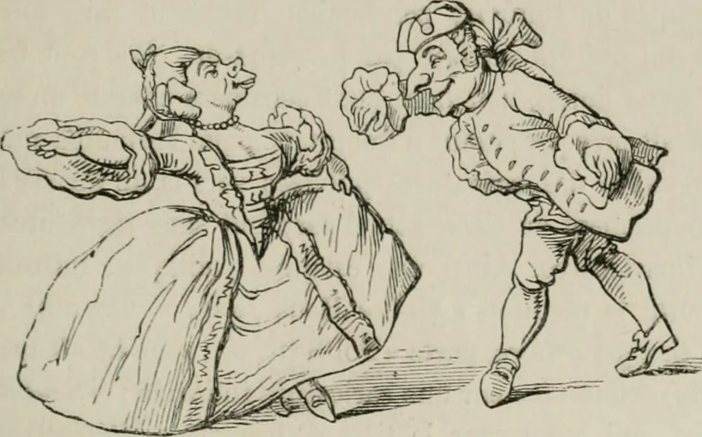 An illustration from Histoire de la caricature et du grotesque dans la littérature et dans l'art, 1875, leaf 458