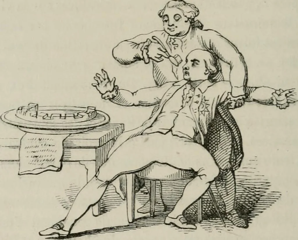 An illustration from Histoire de la caricature et du grotesque dans la littérature et dans l'art, 1875, leaf 465