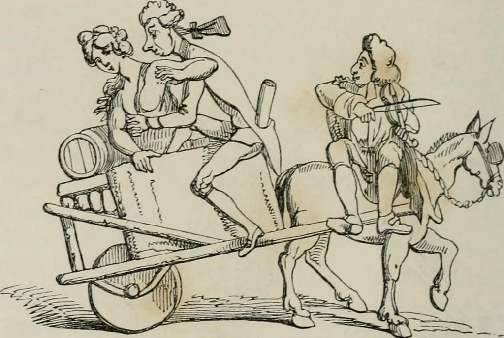 An illustration from Histoire de la caricature et du grotesque dans la littérature et dans l'art, 1875, leaf 487