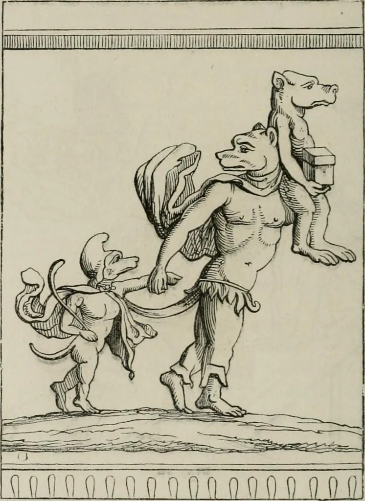 An illustration from Histoire de la caricature et du grotesque dans la littérature et dans l'art, 1875, leaf 57