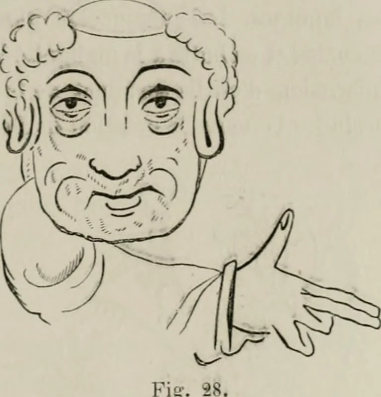 An illustration from Histoire de la caricature et du grotesque dans la littérature et dans l'art, 1875, leaf 90