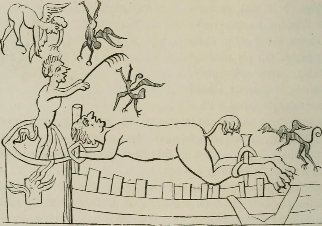 An illustration from Histoire de la caricature et du grotesque dans la littérature et dans l'art, 1875, leaf 91