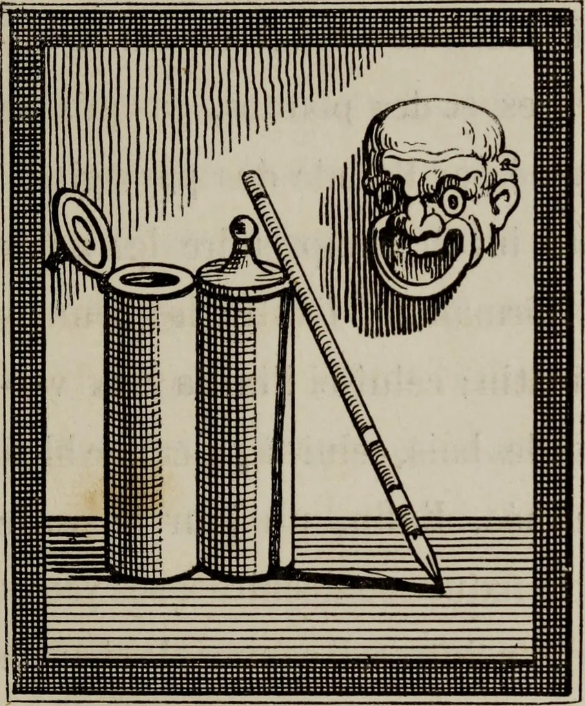 An illustration from Histoire de la caricature antique, 1867, leaf 11