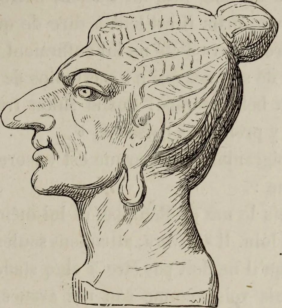 An illustration from Histoire de la caricature antique, 1867, leaf 123