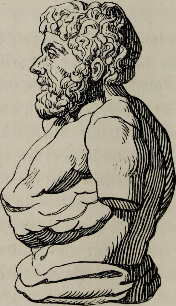 An illustration from Histoire de la caricature antique, 1867, leaf 126