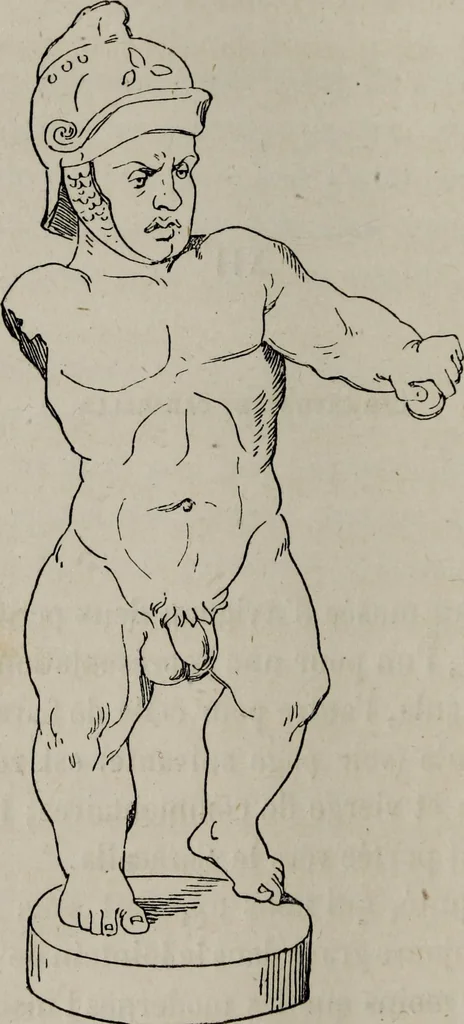 An illustration from Histoire de la caricature antique, 1867, leaf 134