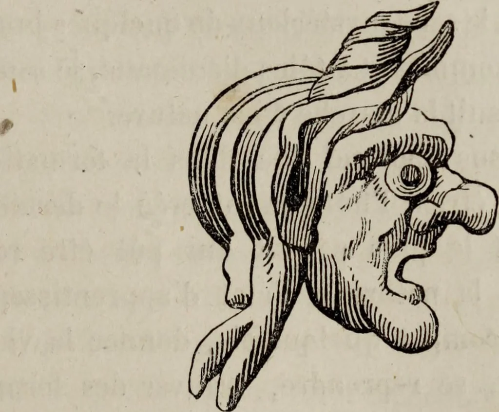 An illustration from Histoire de la caricature antique, 1867, leaf 143