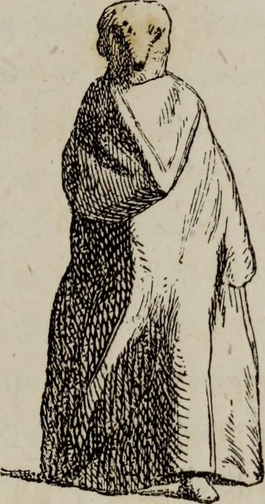 An illustration from Histoire de la caricature antique, 1867, leaf 161