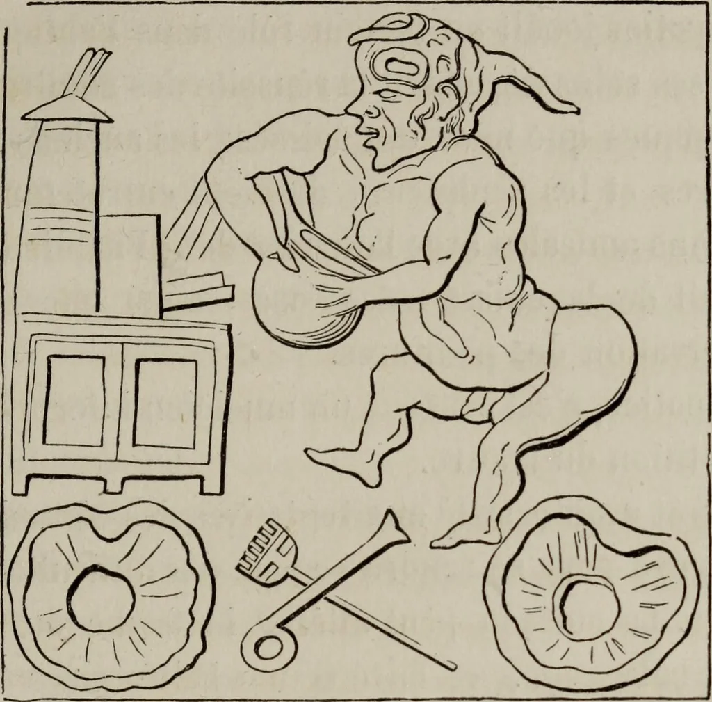 An illustration from Histoire de la caricature antique, 1867, leaf 185