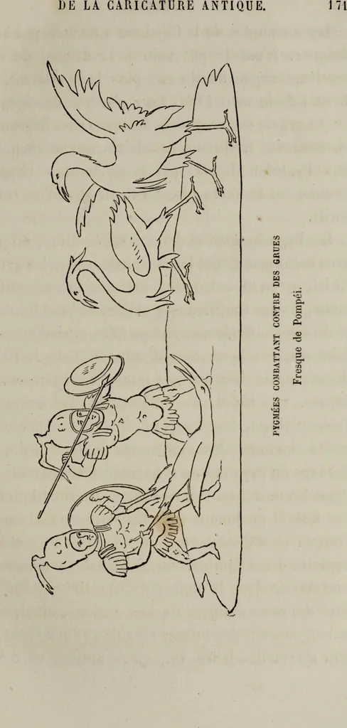An illustration from Histoire de la caricature antique, 1867, leaf 195