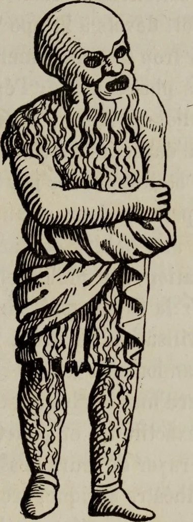An illustration from Histoire de la caricature antique, 1867, leaf 237