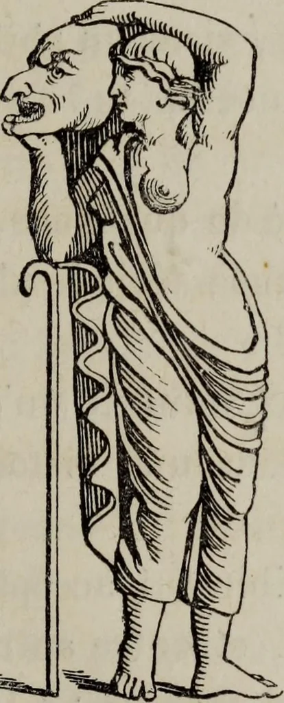 An illustration from Histoire de la caricature antique, 1867, leaf 25