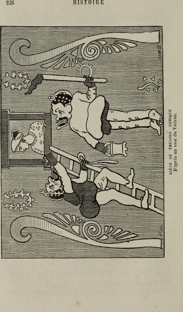 An illustration from Histoire de la caricature antique, 1867, leaf 250