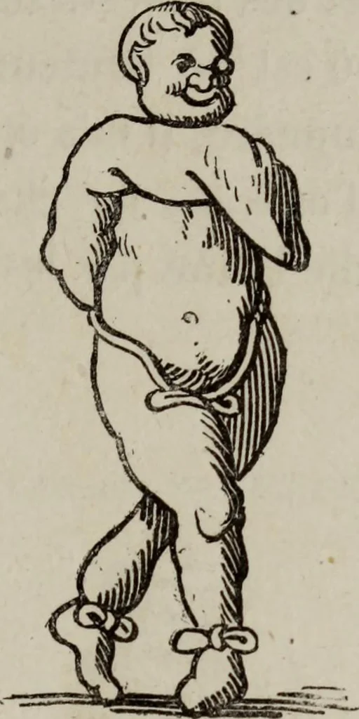 An illustration from Histoire de la caricature antique, 1867, leaf 271