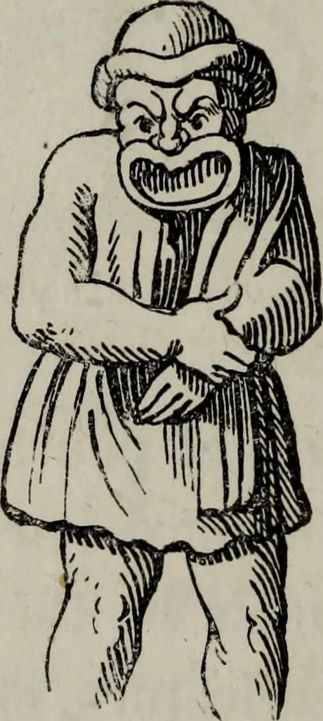 An illustration from Histoire de la caricature antique, 1867, leaf 272