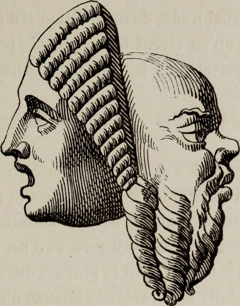 An illustration from Histoire de la caricature antique, 1867, leaf 281