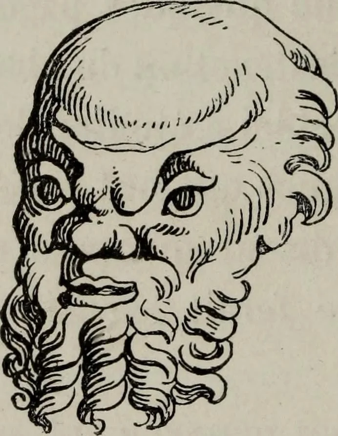 An illustration from Histoire de la caricature antique, 1867, leaf 286