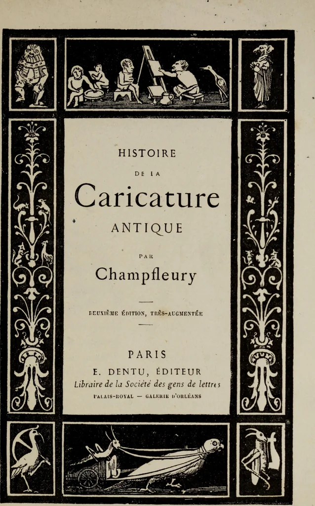 An illustration from Histoire de la caricature antique, 1867, leaf 3