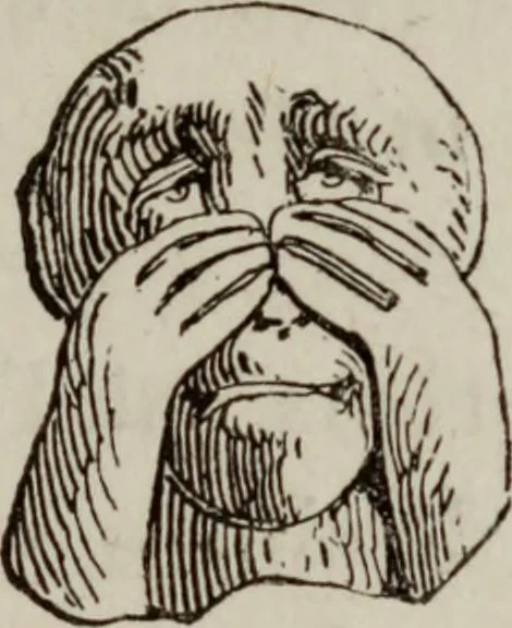 An illustration from Histoire de la caricature antique, 1867, leaf 327