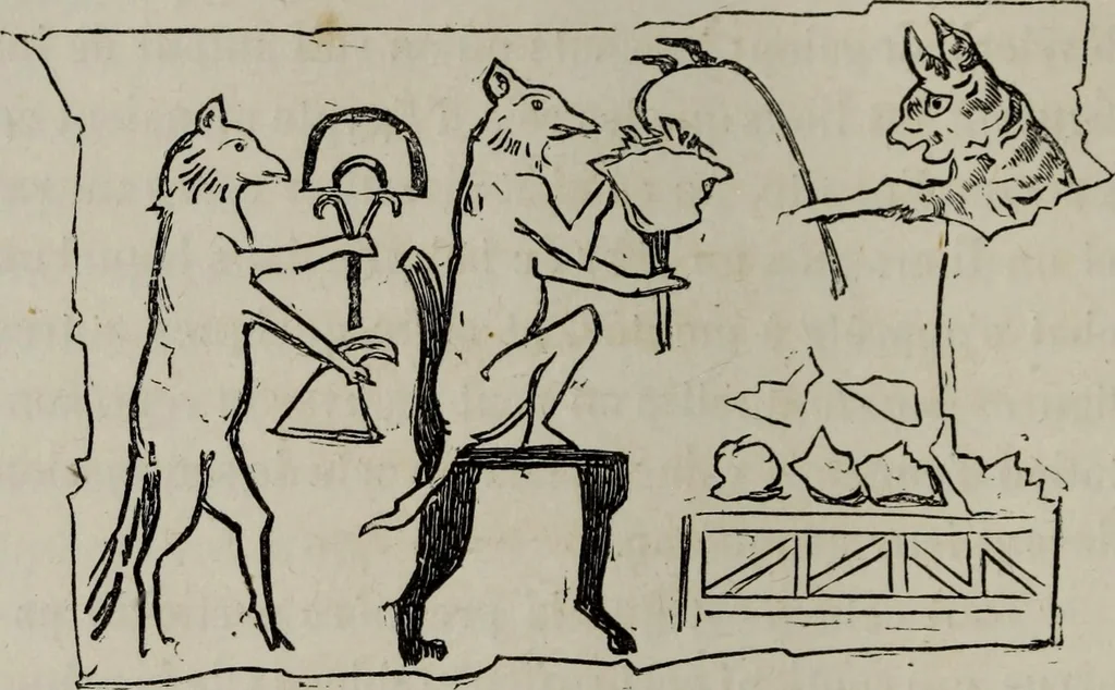 An illustration from Histoire de la caricature antique, 1867, leaf 48