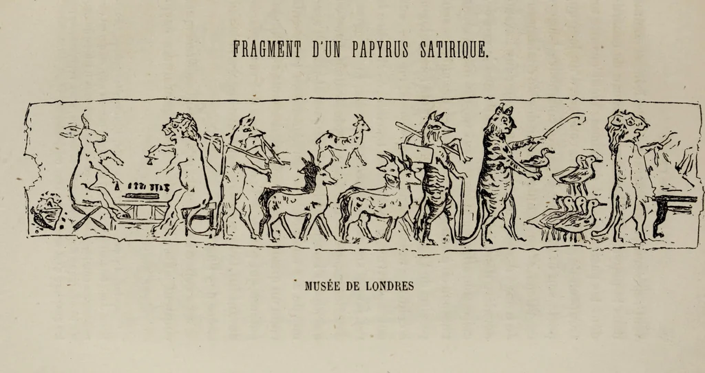 An illustration from Histoire de la caricature antique, 1867, leaf 49