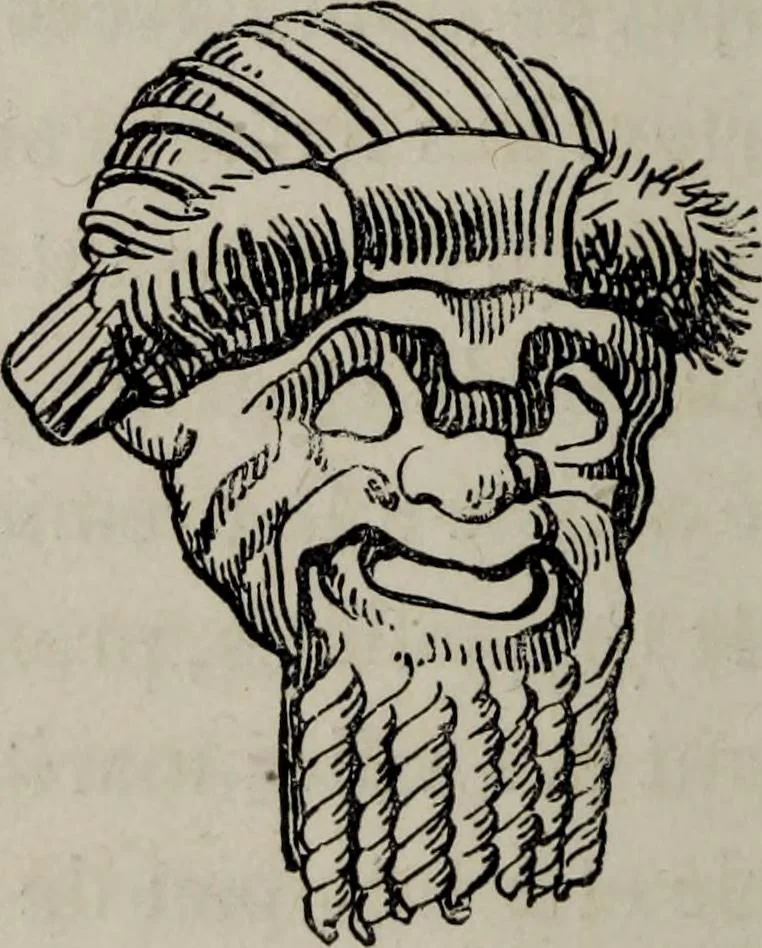An illustration from Histoire de la caricature antique, 1867, leaf 76