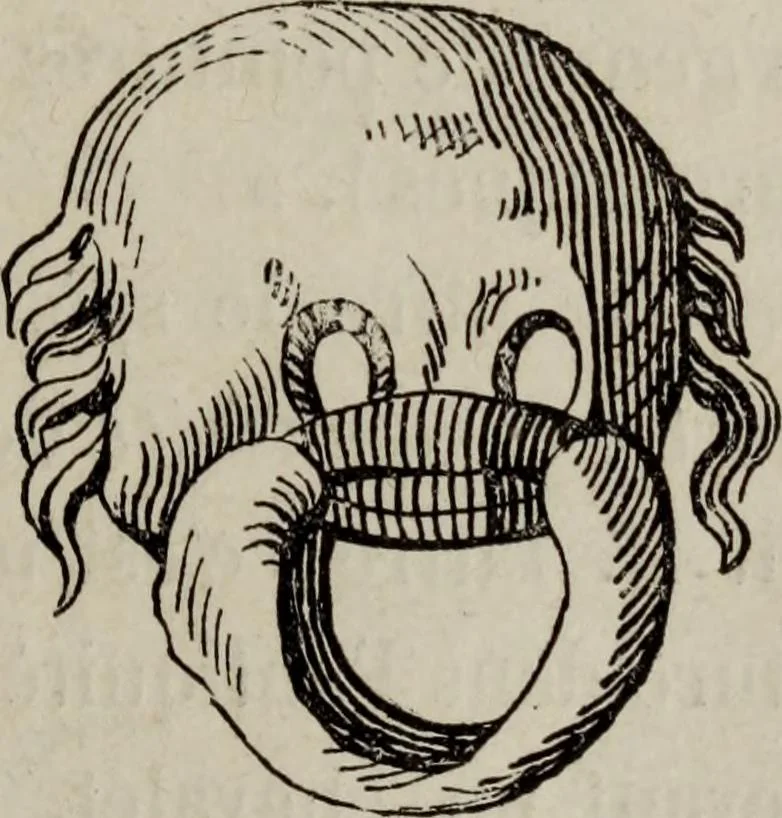 An illustration from Histoire de la caricature antique, 1867, leaf 81