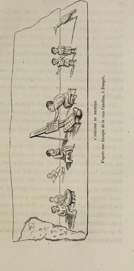 An illustration from Histoire de la caricature antique, 1867, leaf 83