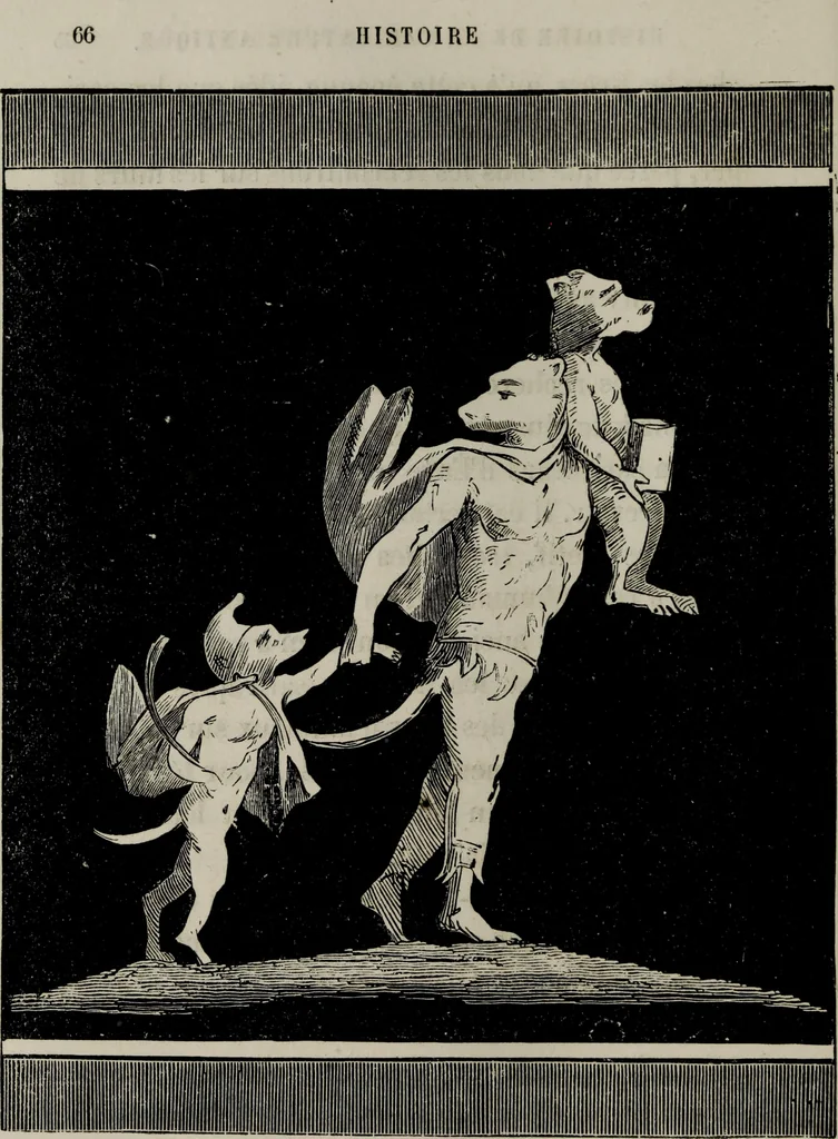 An illustration from Histoire de la caricature antique, 1867, leaf 90