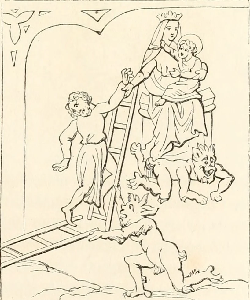 An illustration from Histoire de la caricature et du grotesque dans la littérature et dans l'art, 1875, leaf 100
