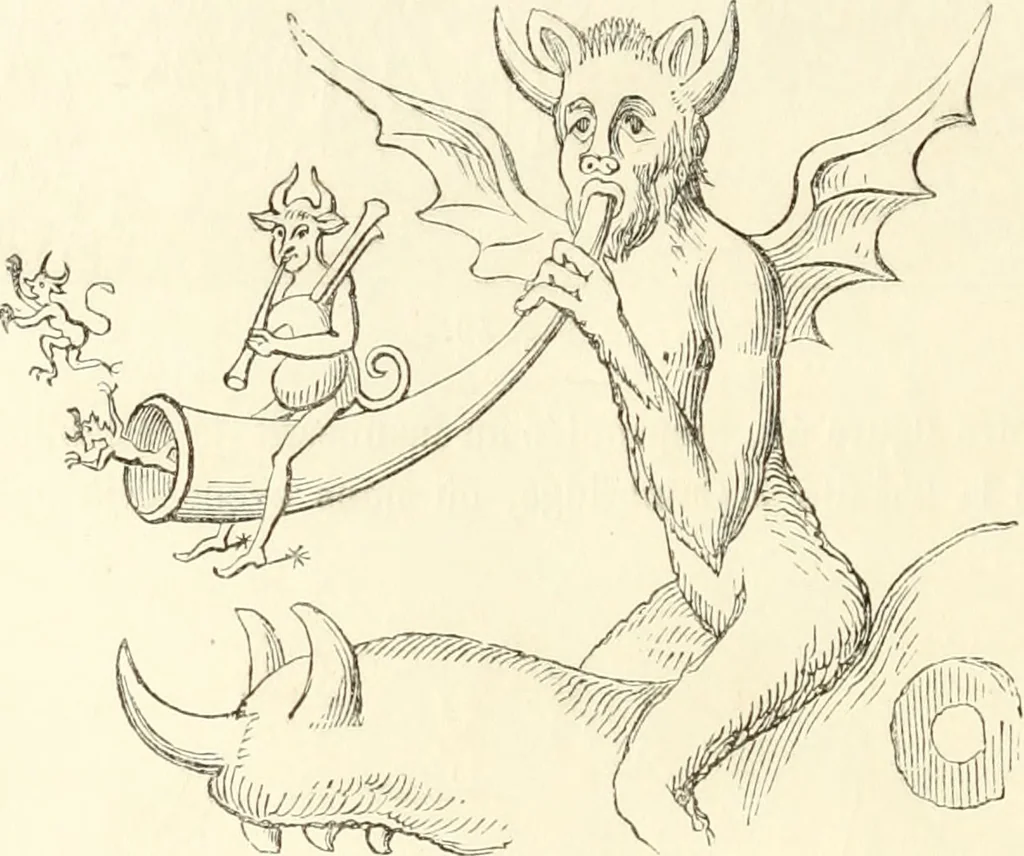 An illustration from Histoire de la caricature et du grotesque dans la littérature et dans l'art, 1875, leaf 105