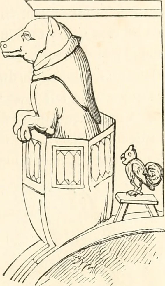 An illustration from Histoire de la caricature et du grotesque dans la littérature et dans l'art, 1875, leaf 112