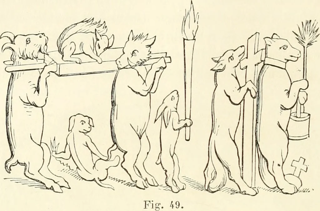 An illustration from Histoire de la caricature et du grotesque dans la littérature et dans l'art, 1875, leaf 115