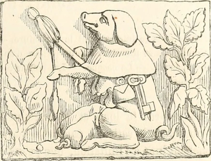 An illustration from Histoire de la caricature et du grotesque dans la littérature et dans l'art, 1875, leaf 126