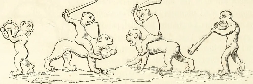 An illustration from Histoire de la caricature et du grotesque dans la littérature et dans l'art, 1875, leaf 129