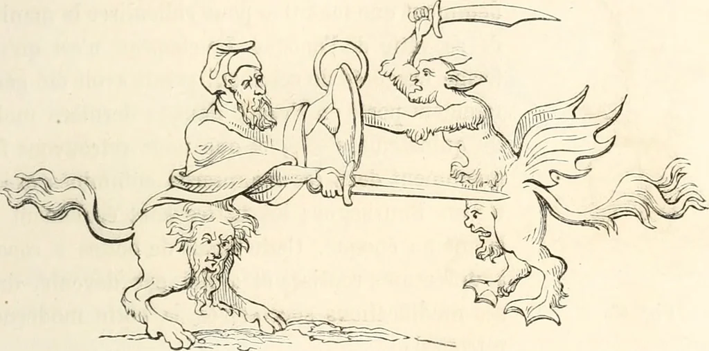 An illustration from Histoire de la caricature et du grotesque dans la littérature et dans l'art, 1875, leaf 130